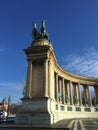 Chariots In Heroes Square in Budapest