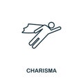 Charisma icon outline style. Thin line creative Charisma icon for logo, graphic design and more Royalty Free Stock Photo