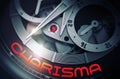 Charisma on the Automatic Watch Mechanism. 3D. Royalty Free Stock Photo