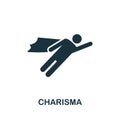 Charisma vector icon symbol. Creative sign from business management icons collection. Filled flat Charisma icon for computer and Royalty Free Stock Photo