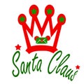 Charismas day santa claus is comming with gift of crown & stars