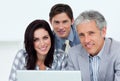 Charismatic business people working at a computer Royalty Free Stock Photo