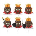 A Charismatic King brown balloons cartoon character wearing a gold crown