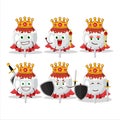 A Charismatic King christmas hat cookies candy cartoon character wearing a gold crown