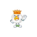 A Charismatic King of fried egg cartoon character design