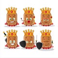 A Charismatic King gingerbread cartoon character wearing a gold crown