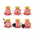A Charismatic King pink maple cartoon character wearing a gold crown