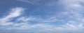 Charismatic wispy cloud formation panoramic vista. Royalty Free Stock Photo