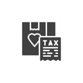 Charitable donation tax vector icon