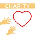 Charity logo vector ilustration, eps 10 Royalty Free Stock Photo