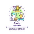 Charity auction concept icon