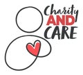 Charity and care volunteer and love compassion