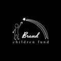 Charity children vector logo design