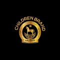 Charity children vector logo design