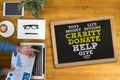 CHARITY DONATE Give Concept