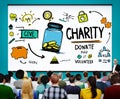 Charity Donate Help Give Saving Sharing Support Volunteer Concep Royalty Free Stock Photo