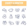 Charity & Donation Doodle Icons
