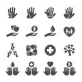 Charity and donation icon set 10, vector eps10