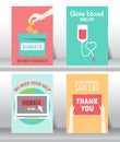 Charity and donation poster set