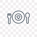 Charity Food vector icon isolated on transparent background, lin