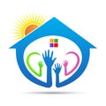 Charity home help people logo