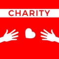 Charity logo vector ilustration, eps 10 Royalty Free Stock Photo