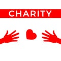 Charity logo vector ilustration, eps 10 Royalty Free Stock Photo