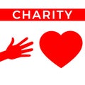 Charity logo vector ilustration, eps 10 Royalty Free Stock Photo