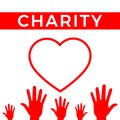 Charity logo vector ilustration, eps 10 Royalty Free Stock Photo