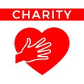 Charity logo vector ilustration, eps 10 Royalty Free Stock Photo