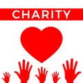 Charity logo vector ilustration, eps 10 Royalty Free Stock Photo