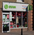 Charity Oxfam shop in Billericay High Street, Essex