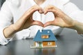 Charity, real estate and family home concept Royalty Free Stock Photo