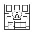 charity shop line icon vector illustration