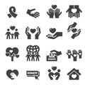 Charity Silhouette icons