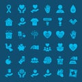 Charity Solid Web Icons Royalty Free Stock Photo
