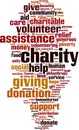 Charity word cloud Royalty Free Stock Photo