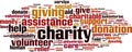 Charity word cloud Royalty Free Stock Photo