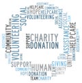 Charity word cloud Royalty Free Stock Photo