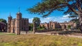 Charlecote Gatehouse and Tudor Country House, Warwickshire, England. Royalty Free Stock Photo