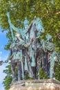 Charlemagne Guards Bronze Statue Paris France