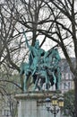 Charlemagne and His Guards or Charlemagne and His Paladins, is a monumental bronze statue in front of Notre Dame Paris France