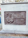 Commemorative plaque for Jacques Bertrand, place du Bourdon. Jacques Bertrand was a Belgian chansonnier