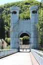Charles-Albert pedestrian bridge in France between Geneva and Annecy Royalty Free Stock Photo