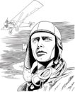 Charles Augustus Lindbergh cartoon portrait