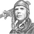 Charles Augustus Lindbergh engraved portrait