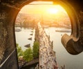 Charles Bridge from above Royalty Free Stock Photo