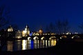 Charles Bridge - Bridge Tower - Night Prag - nocni Praha Royalty Free Stock Photo