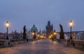 Charles Bridge at Dawn Royalty Free Stock Photo