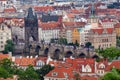 Charles Bridge (Karluv most) in Prague Czech Republic Royalty Free Stock Photo